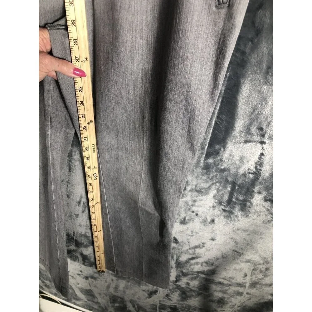 Jacky Vanilia Becky Woman's Gray Denim Trouser Pants Size 14 With Zip - Picture 9 of 16
